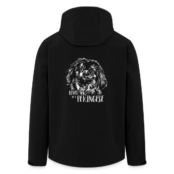 Aimé par un chien pékinois Dicton - Veste softshell homme en polyester recyclé Stanley/Stella - noir - Dos - AI Model Male 185 light (185cm)