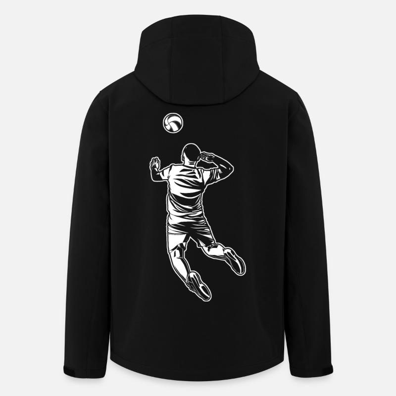 Joueur de volley-ball - Veste softshell homme en polyester recyclé Stanley/Stella - noir