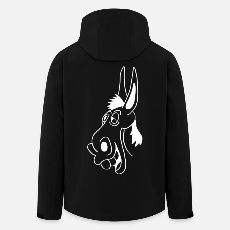 âne blanc - Veste softshell homme en polyester recyclé Stanley/Stella - noir