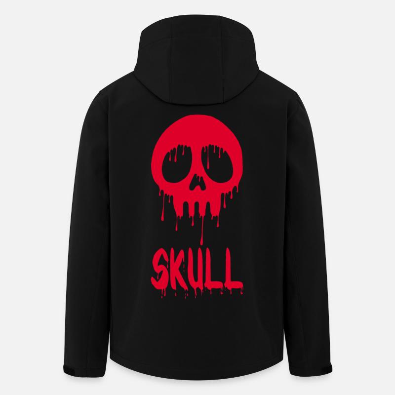 Red Graffiti Skull Manga - Men’s Recycled Softshell Jacket by Stanley/Stella - black