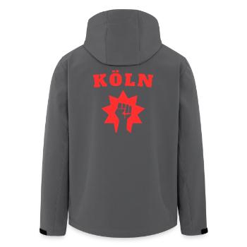 Köln - Recycelte Männer Softshell-Jacke von Stanley/Stella - Schwarz - Hinten - AI Model Male 185 light (185cm)