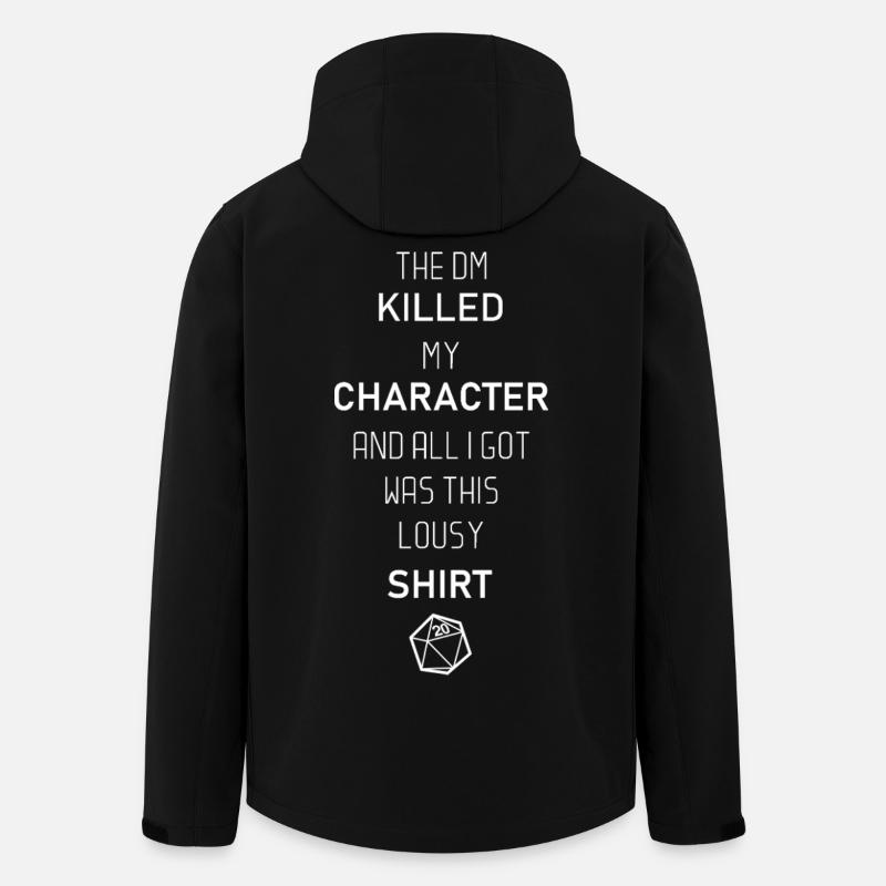 DM Killed my character - Veste softshell homme en polyester recyclé Stanley/Stella - noir