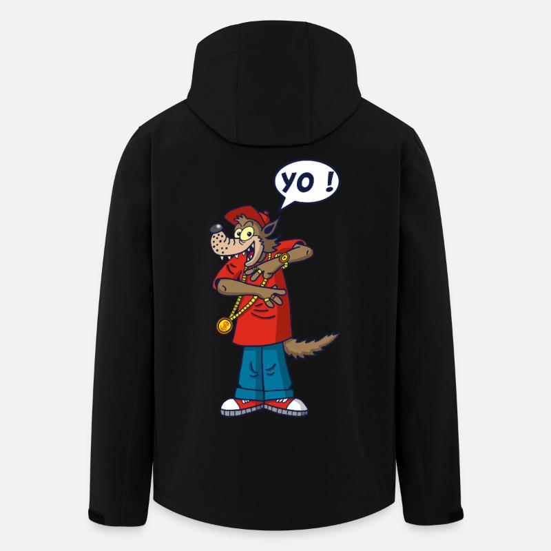 Wolf-Rapper - Recycelte Männer Softshell-Jacke von Stanley/Stella - Schwarz