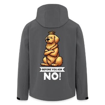Before You Ask Golden Retriever Goldie Goldies - Recycelte Männer Softshell-Jacke von Stanley/Stella - Schwarz - Hinten - AI Model Male 185 light (185cm)