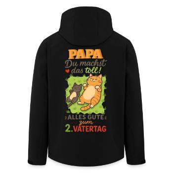 Papa Du machst das toll - 2. Vatertag - Recycelte Männer Softshell-Jacke von Stanley/Stella - Schwarz - Hinten - AI Model Male 185 light (185cm)