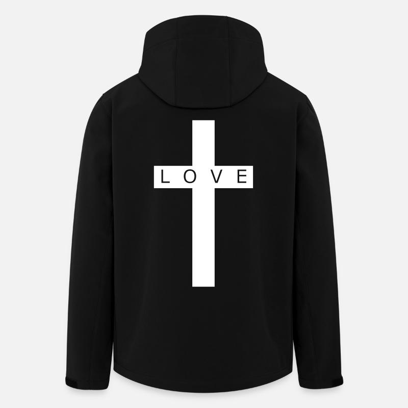 love kreuz - Recycelte Männer Softshell-Jacke von Stanley/Stella - Schwarz