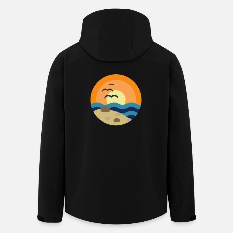 plage - Veste softshell homme en polyester recyclé Stanley/Stella - noir