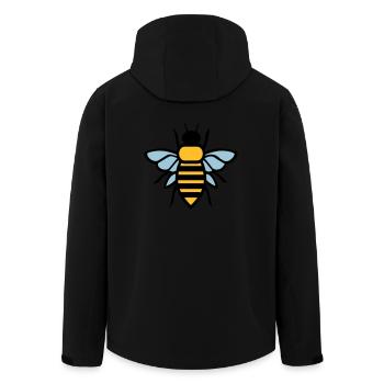 Biene - Recycelte Männer Softshell-Jacke von Stanley/Stella - Schwarz - Hinten - AI Model Male 185 light (185cm)