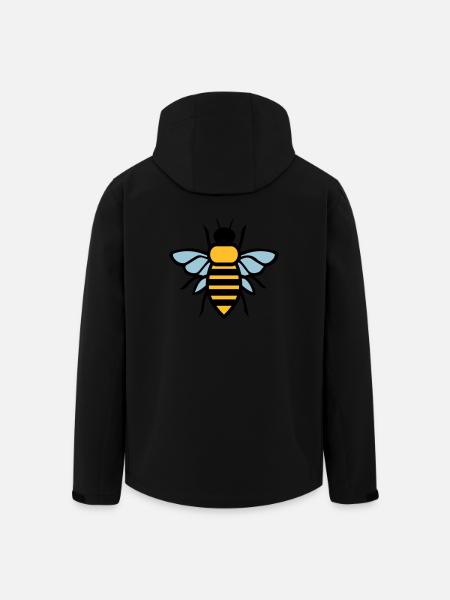 Biene - Recycelte Männer Softshell-Jacke von Stanley/Stella - Schwarz