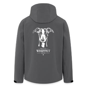 Whippet Mom Dog Greyhound Greyhound Wilsigns - Men’s Recycled Softshell Jacket by Stanley/Stella - black - Back - AI Model Male 185 light (185cm)
