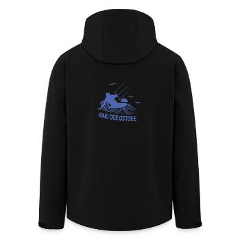 Kitesurfer Kind Ostsee Kiten Silhouette Meer - Recycelte Männer Softshell-Jacke von Stanley/Stella - Schwarz - Hinten - AI Model Male 185 light (185cm)