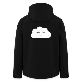 Cloud with sleeping face - Men’s Recycled Softshell Jacket by Stanley/Stella - black - Back - AI Model Male 185 light (185cm)