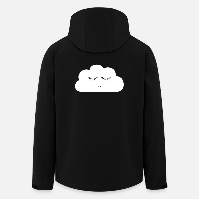Wolke mit schlafendem Gesicht - Recycelte Männer Softshell-Jacke von Stanley/Stella - Schwarz
