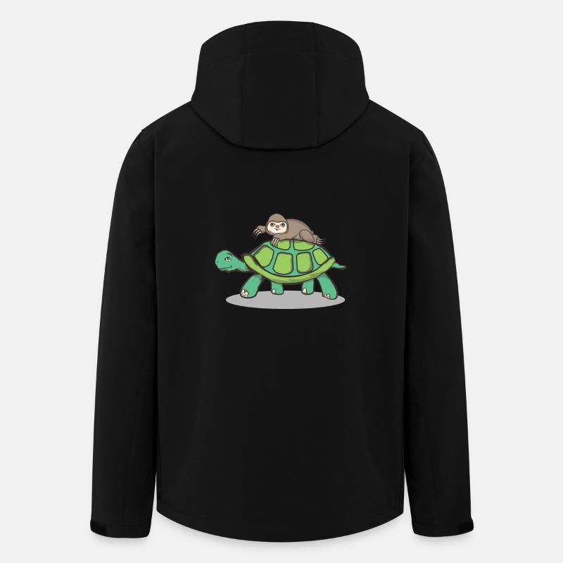 Faultier Rennen T-Shirt - Recycelte Männer Softshell-Jacke von Stanley/Stella - Schwarz