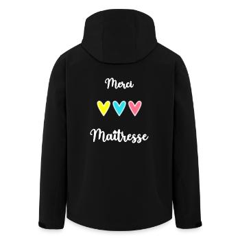 MERCI. MERCI MAÎTRESSE. CADEAU MAÎTRESSE. VACANCES - Veste softshell homme en polyester recyclé Stanley/Stella - noir - Dos - AI Model Male 185 light (185cm)
