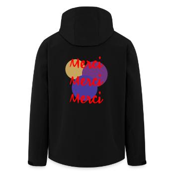 MERCI. MERCI MAÎTRESSE. CADEAU MAÎTRESSE. VACANCES - Veste softshell homme en polyester recyclé Stanley/Stella - noir - Dos - AI Model Male 185 light (185cm)