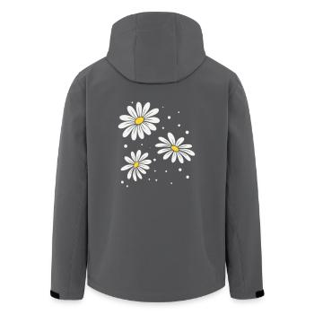 Gänseblümchen Punkte - Recycelte Männer Softshell-Jacke von Stanley/Stella - Anthrazit - Hinten - AI Model Male 185 light (185cm)