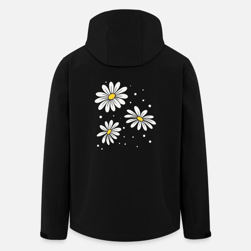 Daisy Dots - Men’s Recycled Softshell Jacket by Stanley/Stella - black
