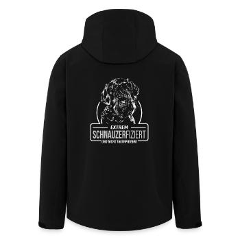 SCHNAUZERFIZIERT Riesenschnauzer Hunde Wilsigns - Recycelte Männer Softshell-Jacke von Stanley/Stella - Schwarz - Hinten - AI Model Male 185 light (185cm)