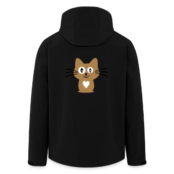 chat - Veste softshell homme en polyester recyclé Stanley/Stella - noir - Dos - AI Model Male 185 light (185cm)