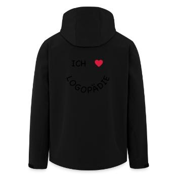 Ich liebe Logopädie - Recycelte Männer Softshell-Jacke von Stanley/Stella - Schwarz - Hinten - AI Model Male 185 light (185cm)