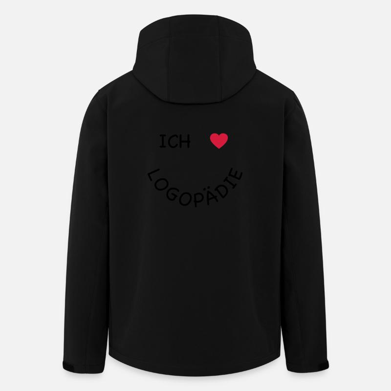 Ich liebe Logopädie - Recycelte Männer Softshell-Jacke von Stanley/Stella - Schwarz