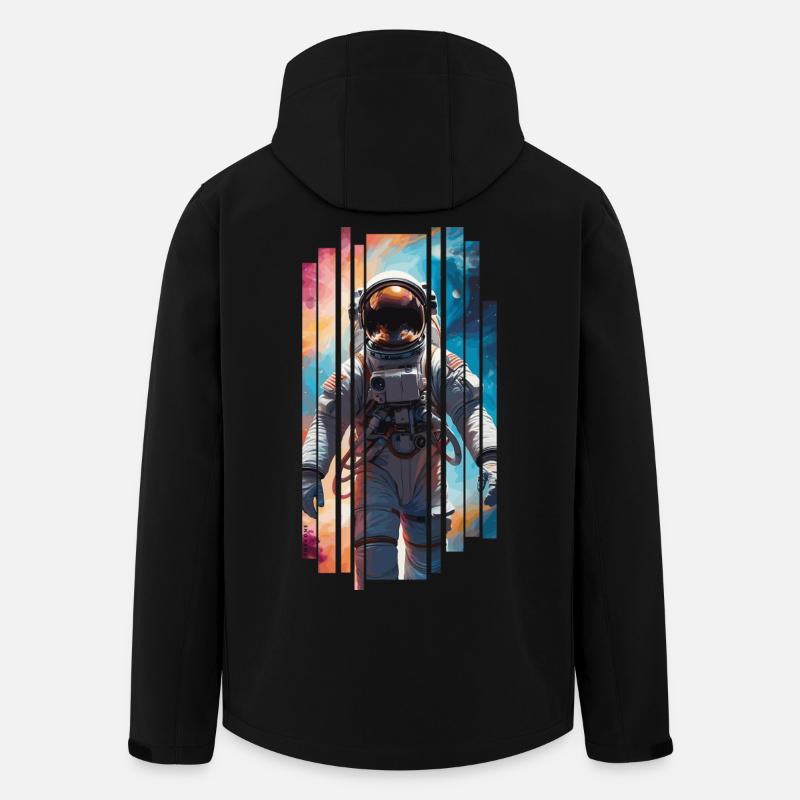 Space astronaut - Astronaute spatial - Veste softshell homme en polyester recyclé Stanley/Stella - noir