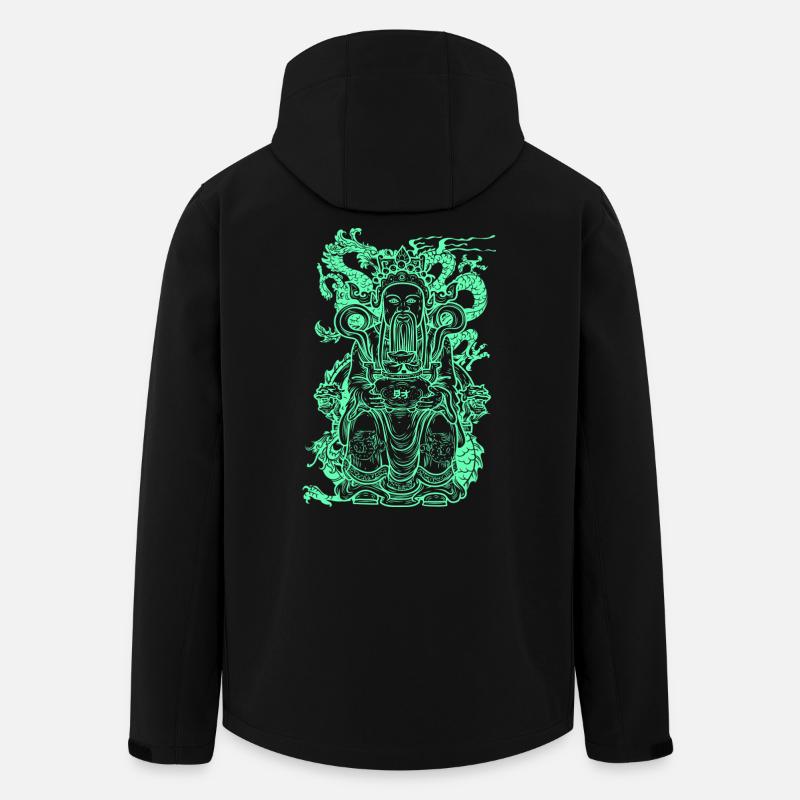Buddha Figur - Recycelte Männer Softshell-Jacke von Stanley/Stella - Schwarz