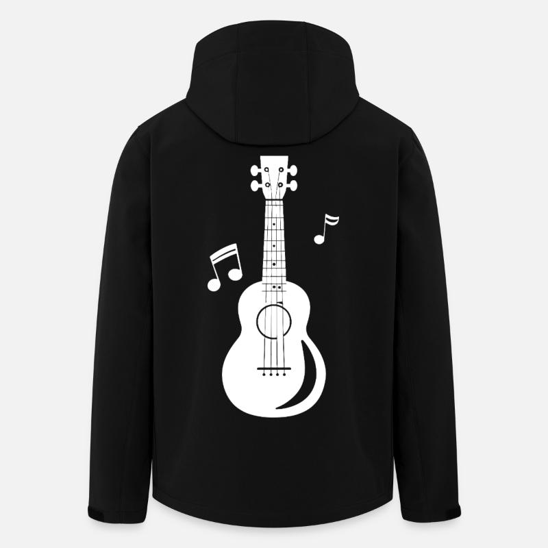 Ukulele Graphics - Men’s Recycled Softshell Jacket by Stanley/Stella - black