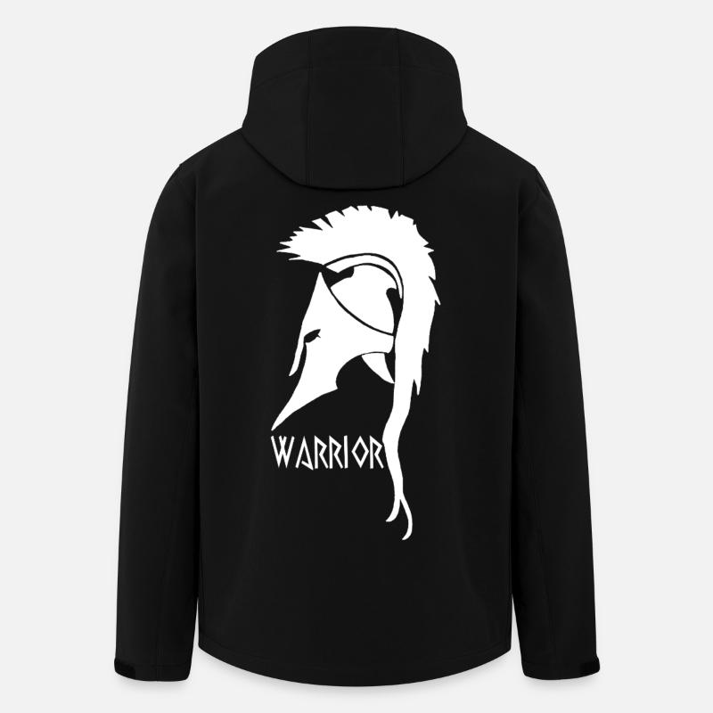 Casque blanc de guerrier antique - Veste softshell homme en polyester recyclé Stanley/Stella - noir