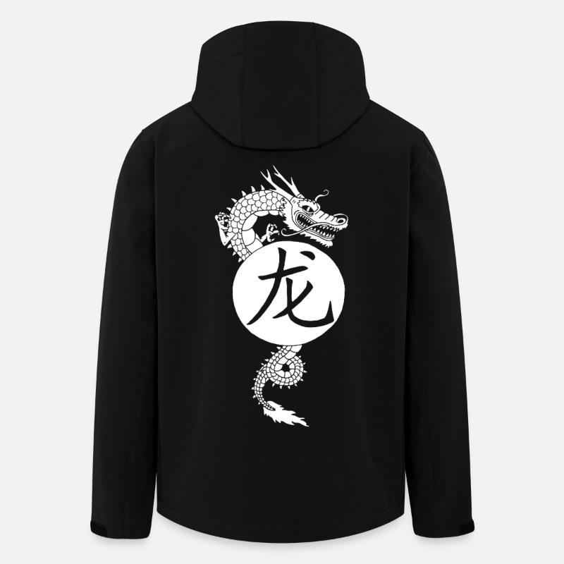 White Dragon from China - Men’s Recycled Softshell Jacket by Stanley/Stella - black