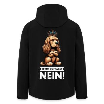 Before you ask: Cocker Spaniel Cocker Dog - Men’s Recycled Softshell Jacket by Stanley/Stella - black - Back - AI Model Male 185 light (185cm)