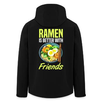 Le ramen est mieux avec des amis - Veste softshell homme en polyester recyclé Stanley/Stella - noir - Dos - AI Model Male 185 light (185cm)