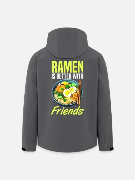 ramen is better with friends - Men’s Recycled Softshell Jacket by Stanley/Stella - black