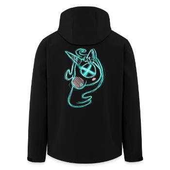 Dead Uni Green - Men’s Recycled Softshell Jacket by Stanley/Stella - black - Back - AI Model Male 185 light (185cm)