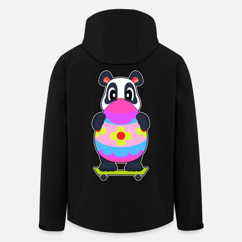 Panda Easter Skateboard - Veste softshell homme en polyester recyclé Stanley/Stella - noir