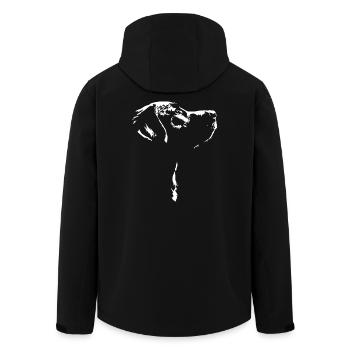 Labrador Retriever Dog Dogs Labbi Wilsigns - Men’s Recycled Softshell Jacket by Stanley/Stella - black - Back - AI Model Male 185 light (185cm)