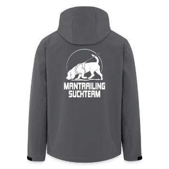 Mantrailing Suchteam Hundesport Hunde Wilsigns - Recycelte Männer Softshell-Jacke von Stanley/Stella - Schwarz - Hinten - AI Model Male 185 light (185cm)