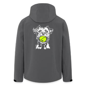 Border Terrier Hunde Hund Wilsigns - Recycelte Männer Softshell-Jacke von Stanley/Stella - Schwarz - Hinten - AI Model Male 185 light (185cm)