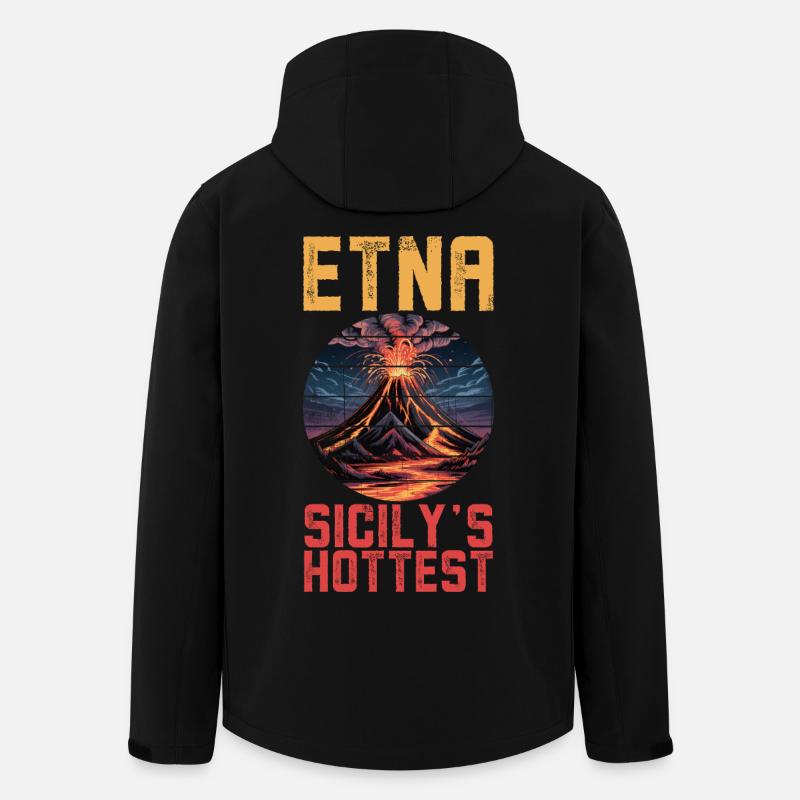 Etna Vulkan Sizilien - Recycelte Männer Softshell-Jacke von Stanley/Stella - Schwarz