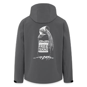 support freetekno - Recycelte Männer Softshell-Jacke von Stanley/Stella - Anthrazit - Hinten - AI Model Male 185 light (185cm)