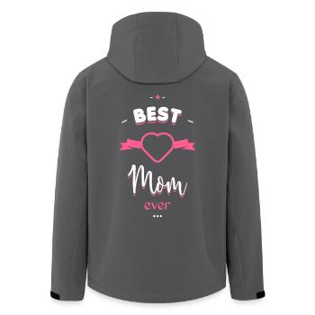 Best Mom ever - Recycelte Männer Softshell-Jacke von Stanley/Stella - Schwarz - Hinten - AI Model Male 185 light (185cm)