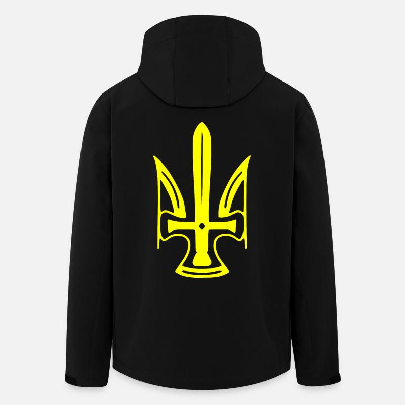 Ukraine - Recycelte Männer Softshell-Jacke von Stanley/Stella - Schwarz