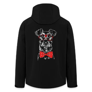 IRISH TERRIER funny dog glasses dogs Wilsigns - Men’s Recycled Softshell Jacket by Stanley/Stella - black - Back - AI Model Male 185 light (185cm)