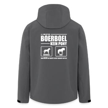 BOERBOEL kein Pony Wilsigns Lustiger Hundespruch - Recycelte Männer Softshell-Jacke von Stanley/Stella - Anthrazit - Hinten - AI Model Male 185 light (185cm)
