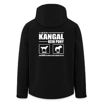 KANGAL kein Pony Hund Hunde Wilsigns Hundespruch - Recycelte Männer Softshell-Jacke von Stanley/Stella - Schwarz - Hinten - AI Model Male 185 light (185cm)