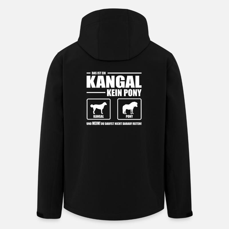 KANGAL kein Pony Hund Hunde Wilsigns Hundespruch - Recycelte Männer Softshell-Jacke von Stanley/Stella - Schwarz