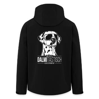 DALMITASTISCH Dalmatiner Hundespruch Hund Wilsigns - Recycelte Männer Softshell-Jacke von Stanley/Stella - Schwarz - Hinten - AI Model Male 185 light (185cm)