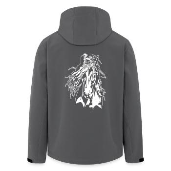 HORSE Portrait Horses Rider Wilsigns - Men’s Recycled Softshell Jacket by Stanley/Stella - black - Back - AI Model Male 185 light (185cm)