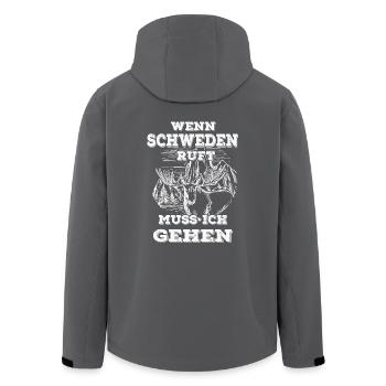 Wenn Schweden ruft - Recycelte Männer Softshell-Jacke von Stanley/Stella - Schwarz - Hinten - AI Model Male 185 light (185cm)